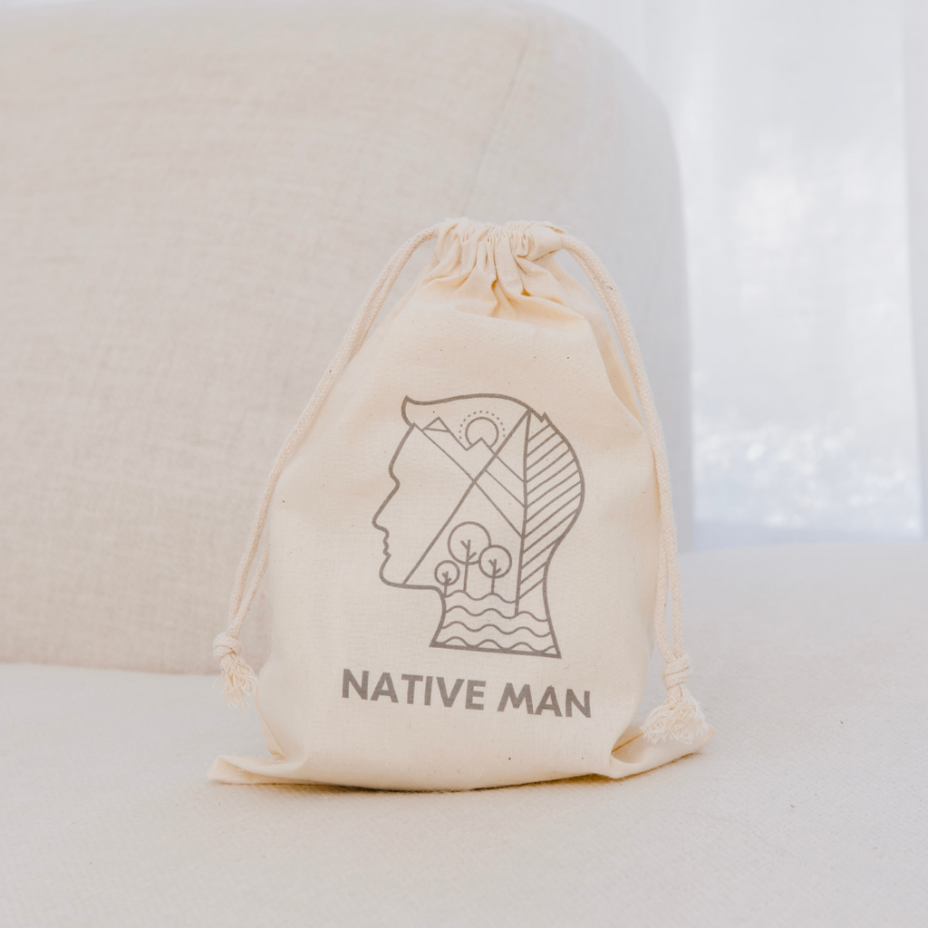 Native Man Medium Canvas Gift Bag