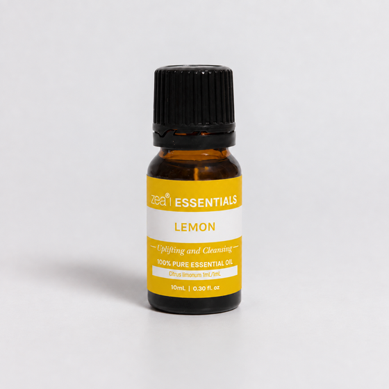 Lemon Essential Oil 10mL bottle, front view